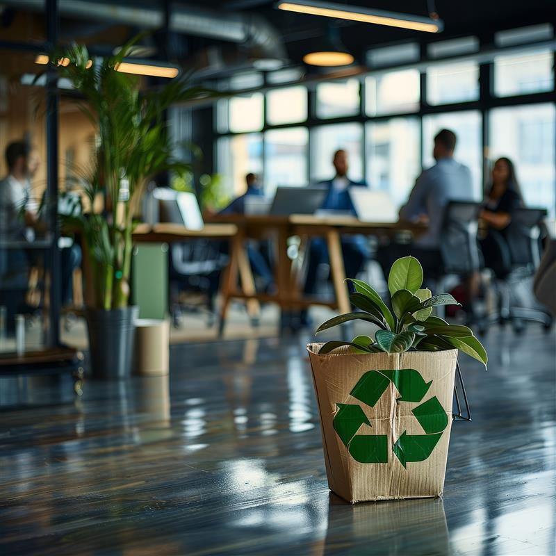 Green recycling symbol