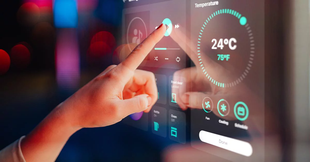 Music player on a touch screen