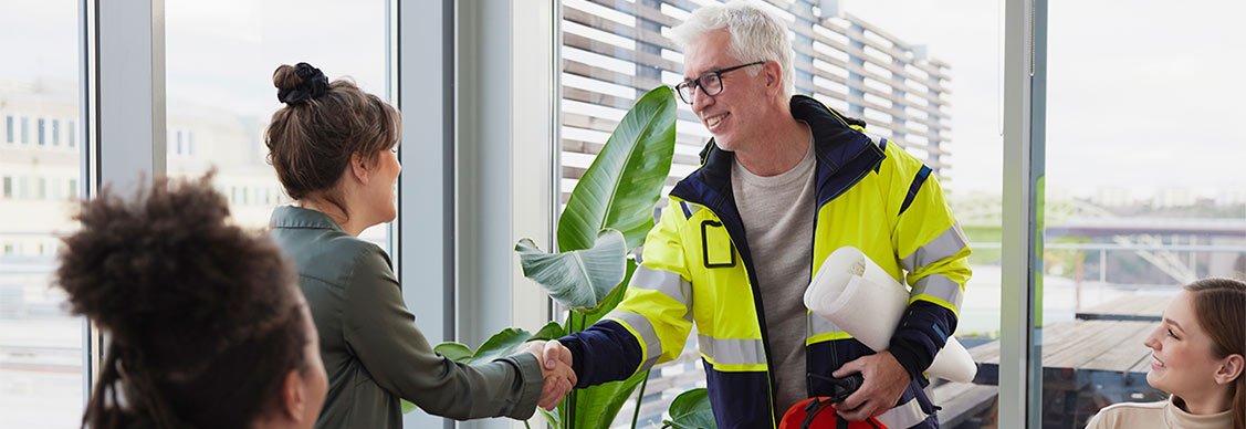 Architects having meeting in office