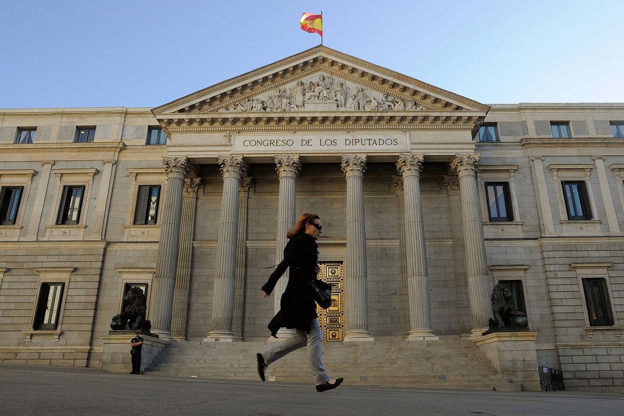 Woman walking on street