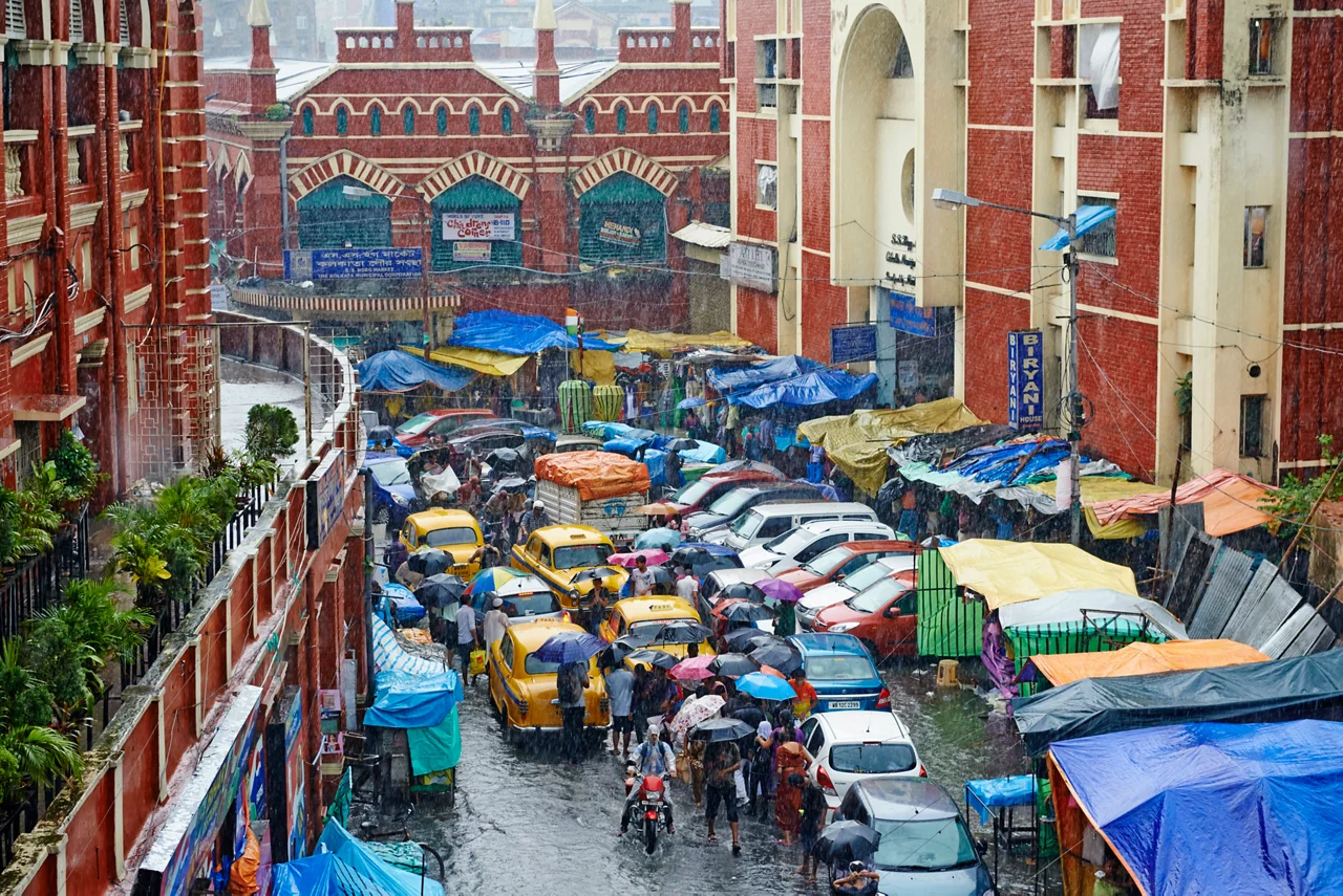 India, West Bengal, Kolkata, Calcutta, Chowringhee, around New Market