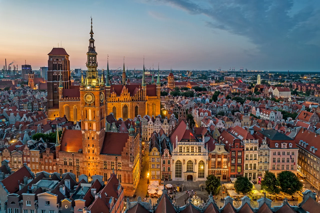 Widok na miasto Gdańsk