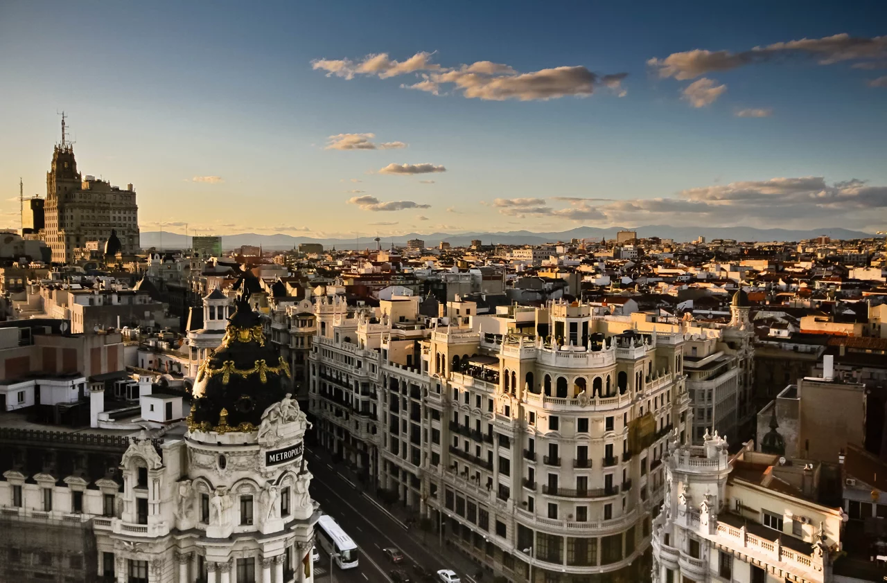 Vista de Gran Vía, Madrid