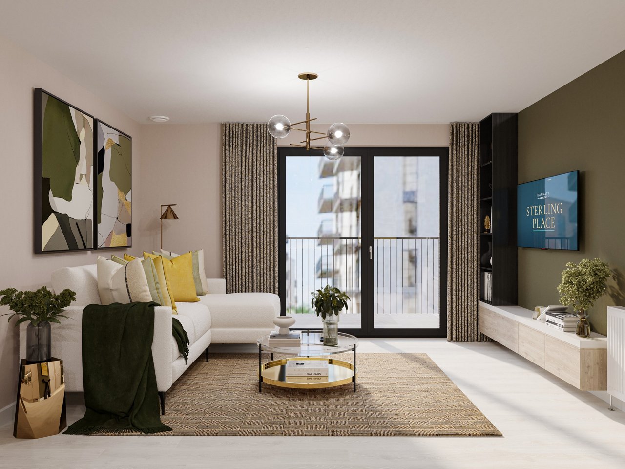 Bradbury Apartments living room