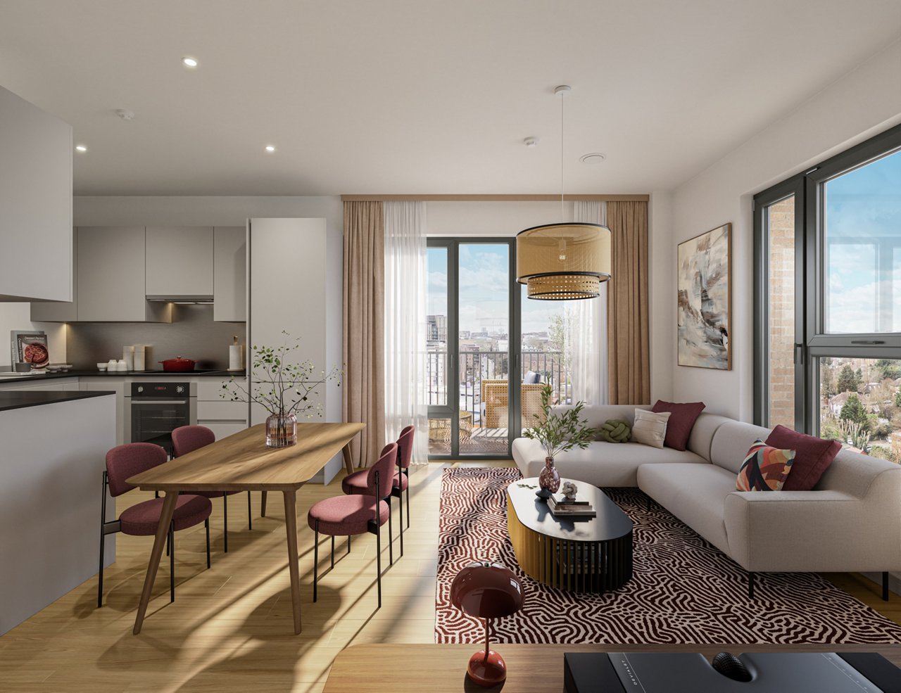 Beautiful view of a Modern property