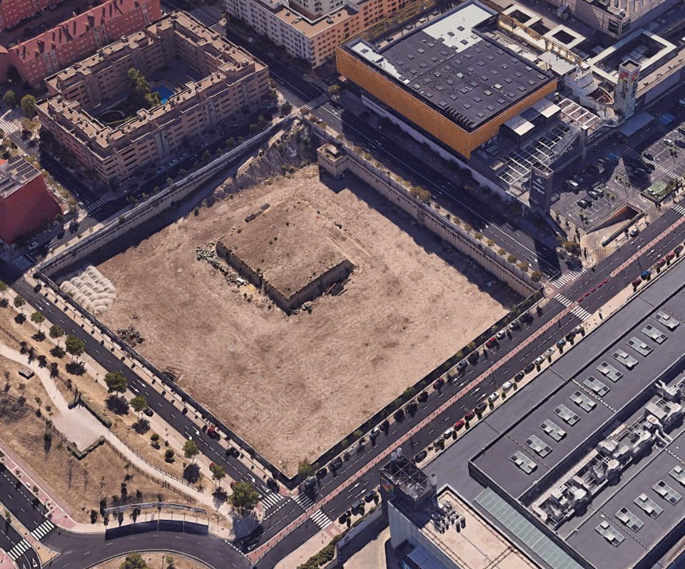 Aerial view of building