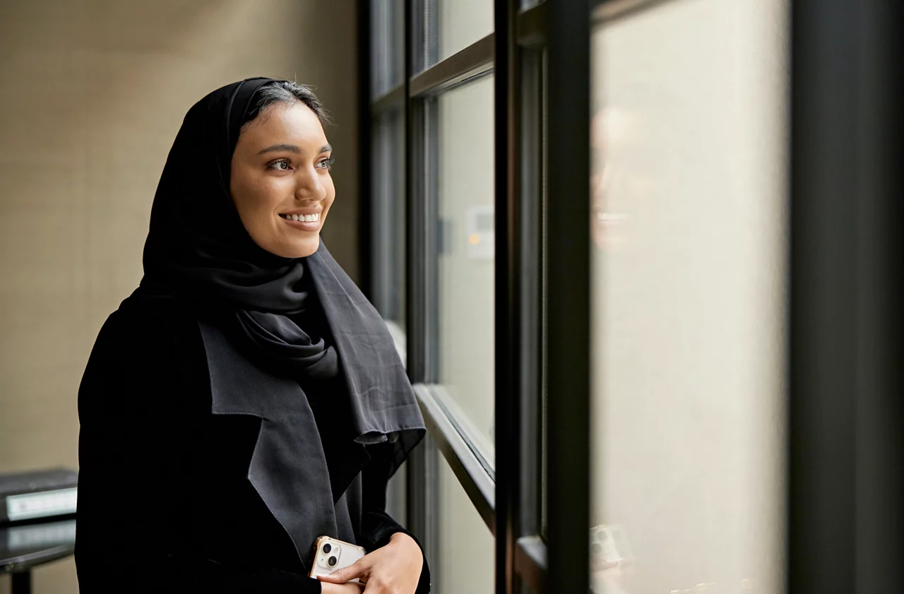 Portrait of early 20s Saudi businesswoman