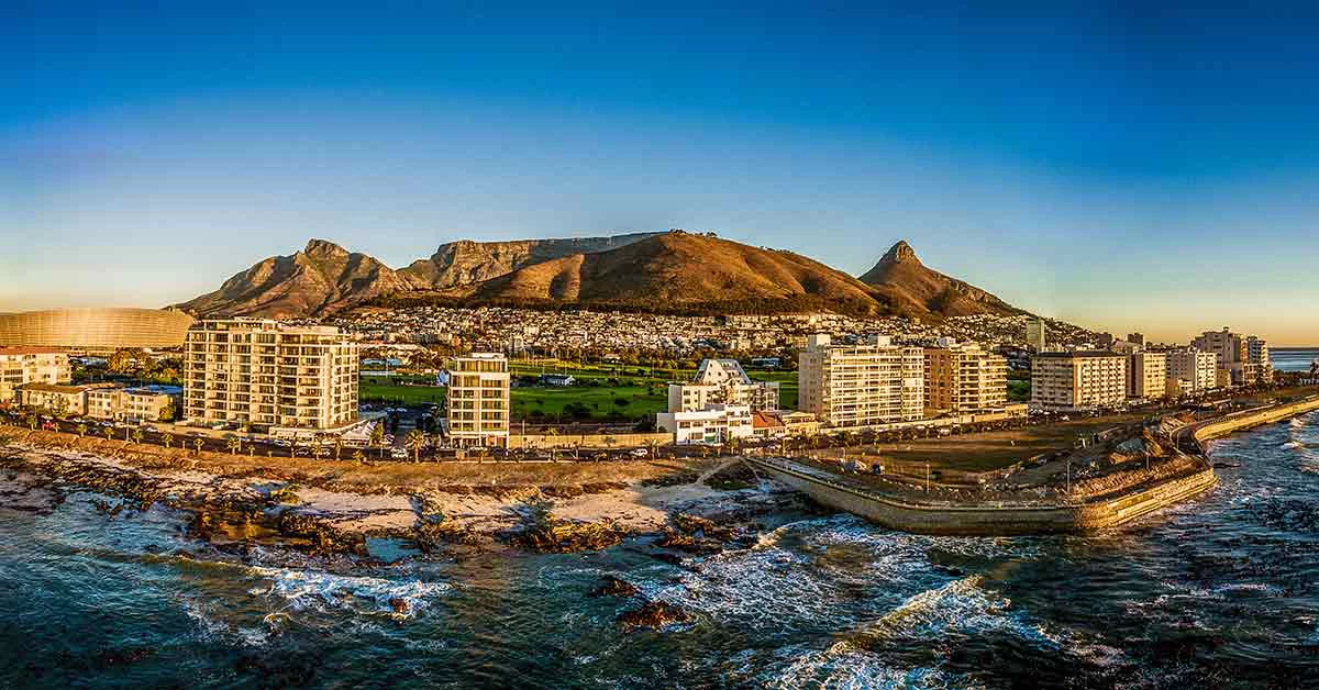 Ariel view of Cape Town CBD