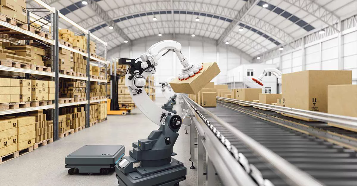 Robot in a warehouse