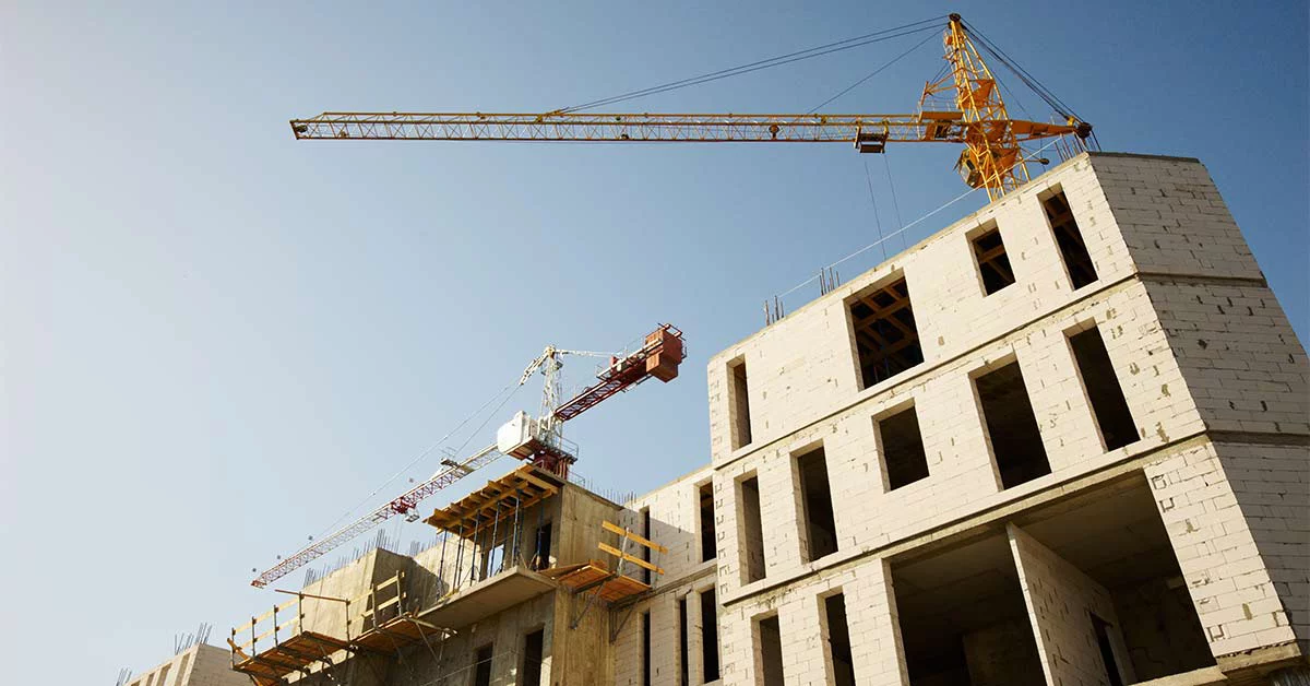 Apartment building being built