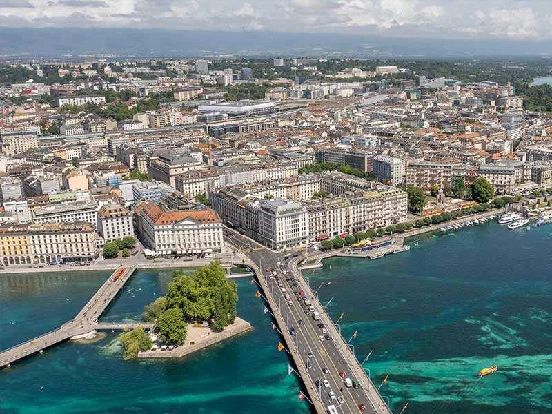 Aerial view of Geneva