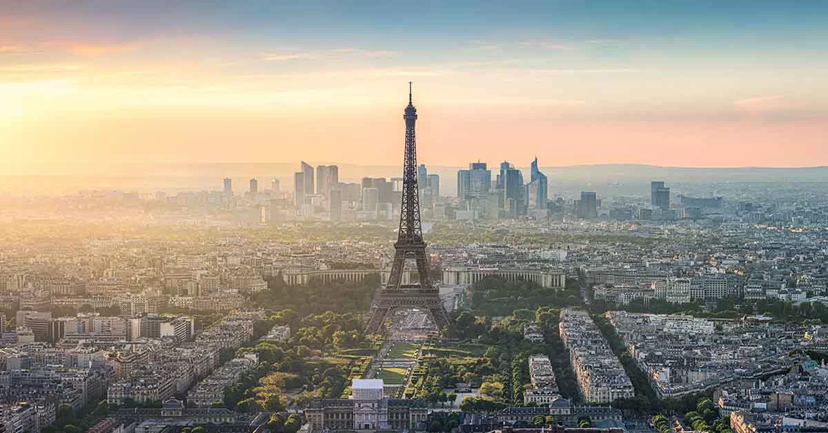Aerial view of Paris