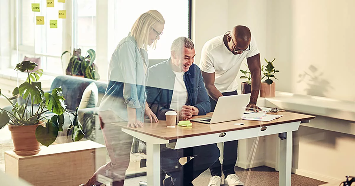 People working in a office