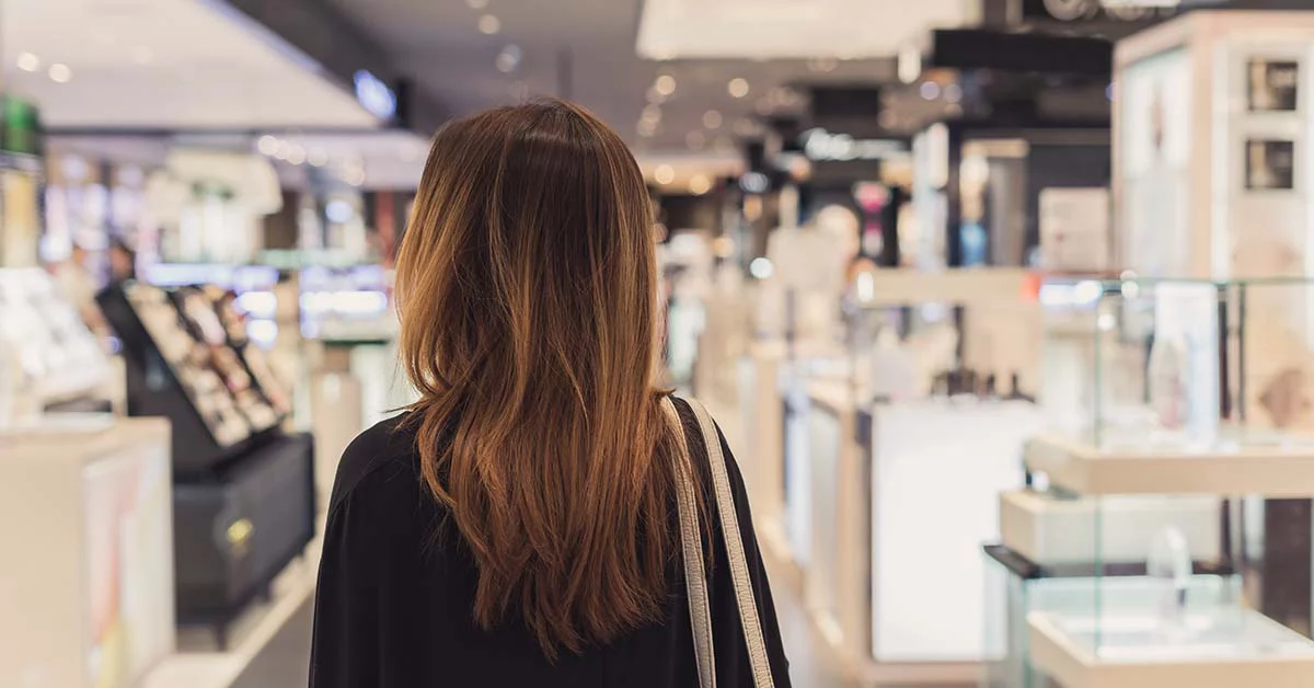a woman shopping