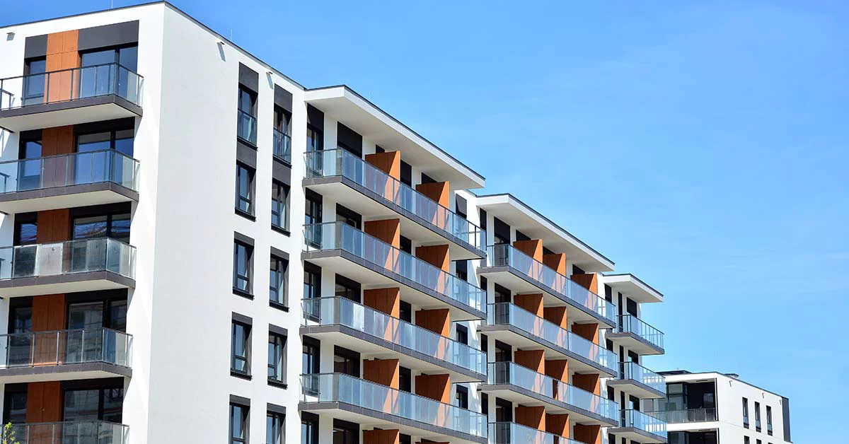  Exterior of apartment building