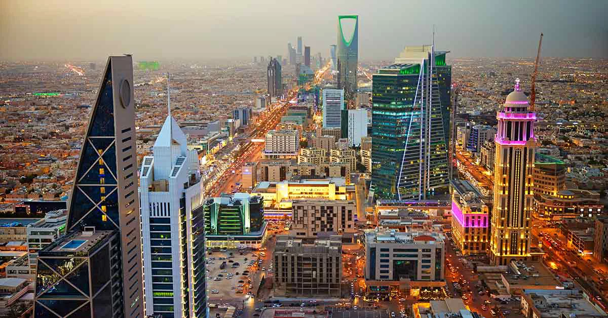 Beautiful Riyadh City Skyline Night view