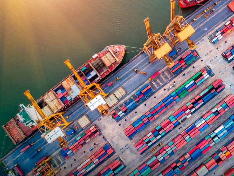Cargo container port