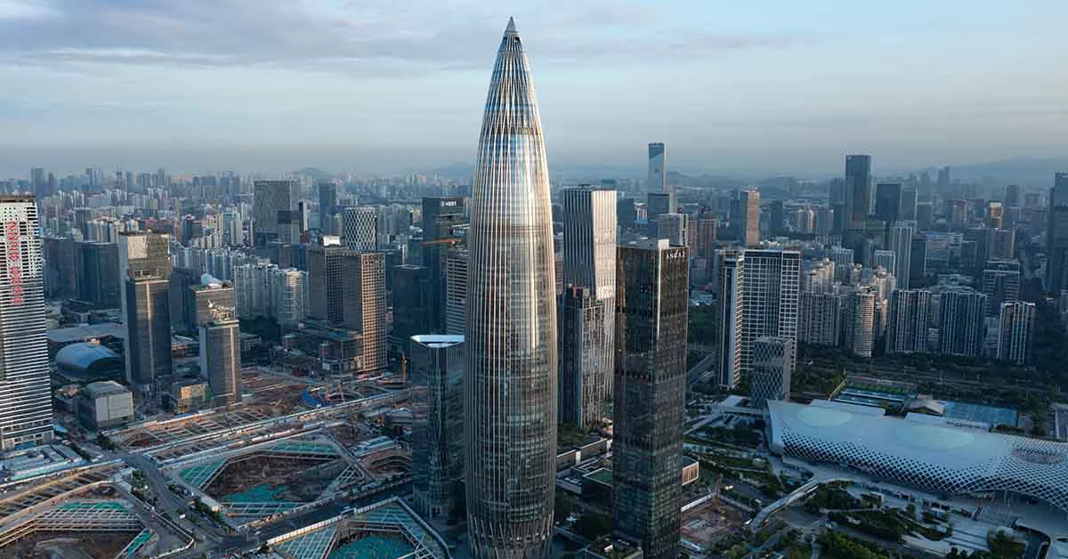 Aerial view of Shenzhen City