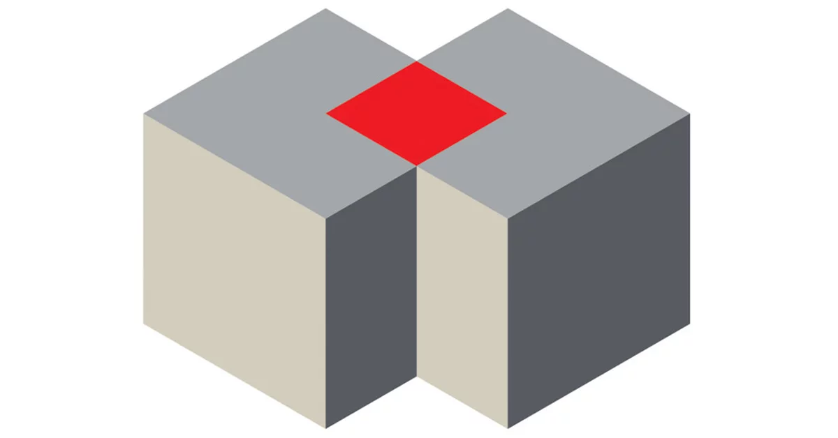 Abstract graphic grey box