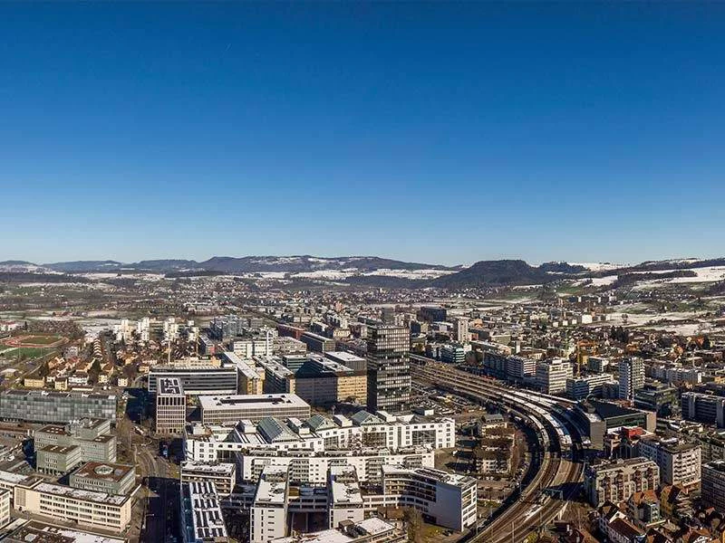 Aerial view of Zurich