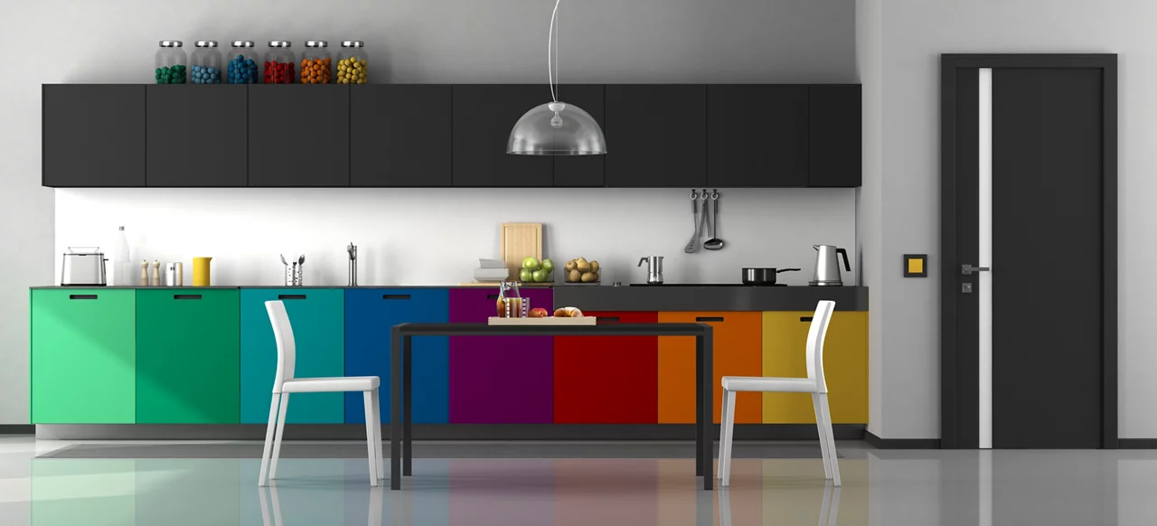 Kitchen in a serviced apartment