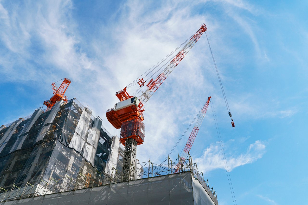 定借分譲マンションを開発している様子