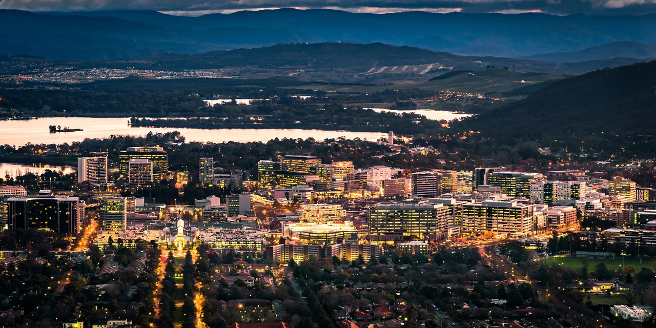 Canberra City Centre, View from Mount Ainslie, Australian Capital Territory