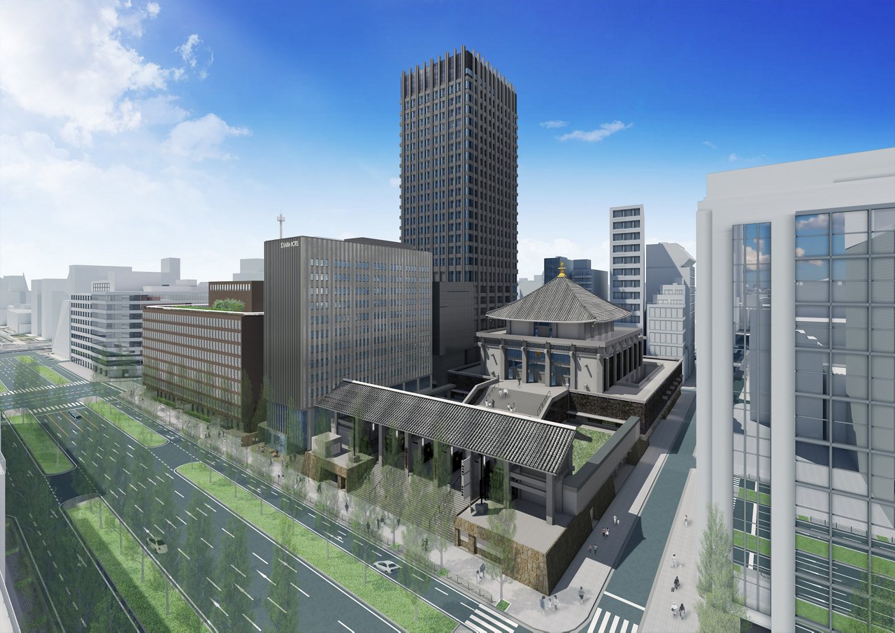 （仮称）本町4丁目プロジェクトの完成予想パース