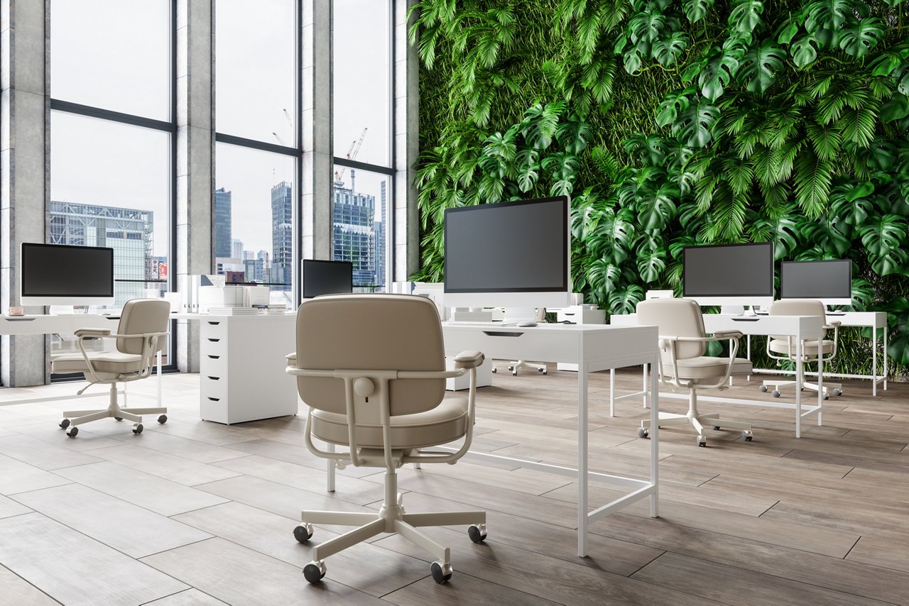 家具が備え付けられた居抜きオフィス