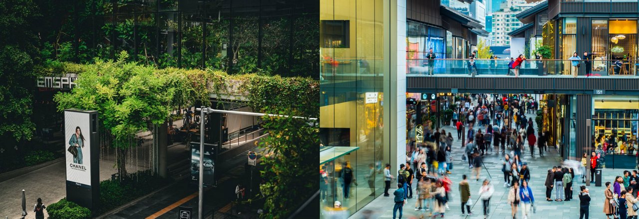 People walking in mall