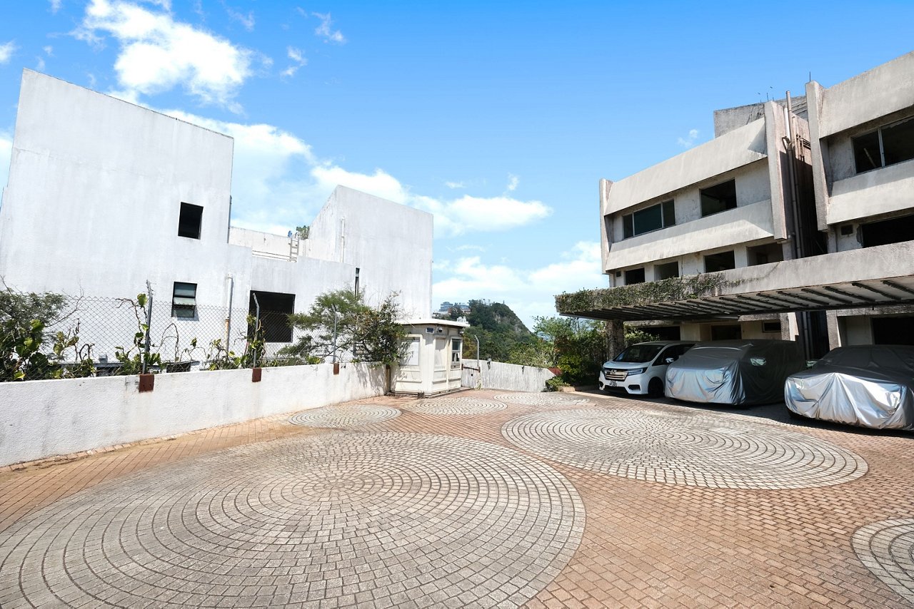 Modern concrete building complex
