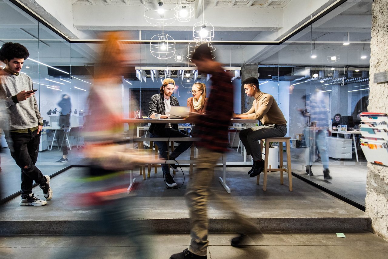 Young creative people working in the office 