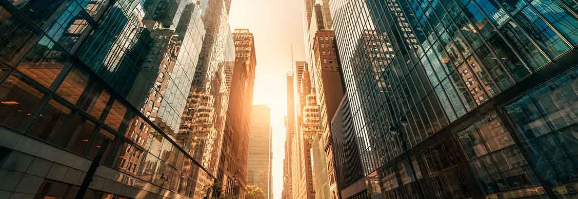 Glass buildings