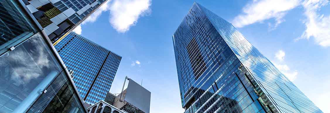 Glass buildings