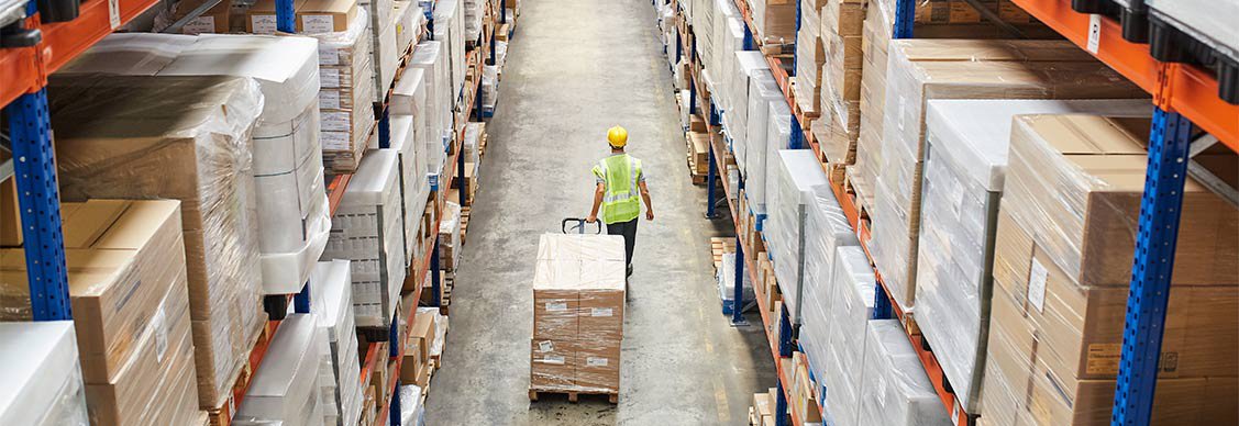 A man working in warehouse