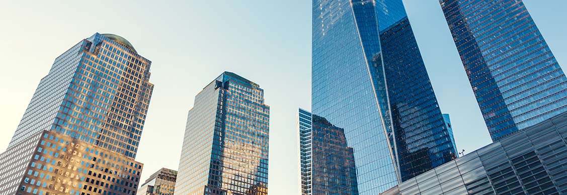 Manhattan skyscrapers in New York City, the USA