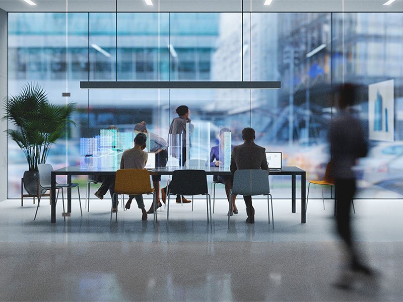 3Dホログラム技術を活用したハイブリッドな会議（画像はイメージ）