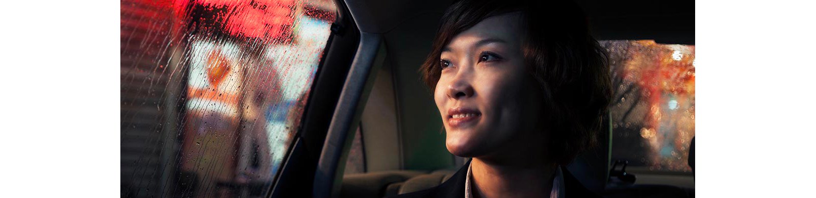Watching outside in the car