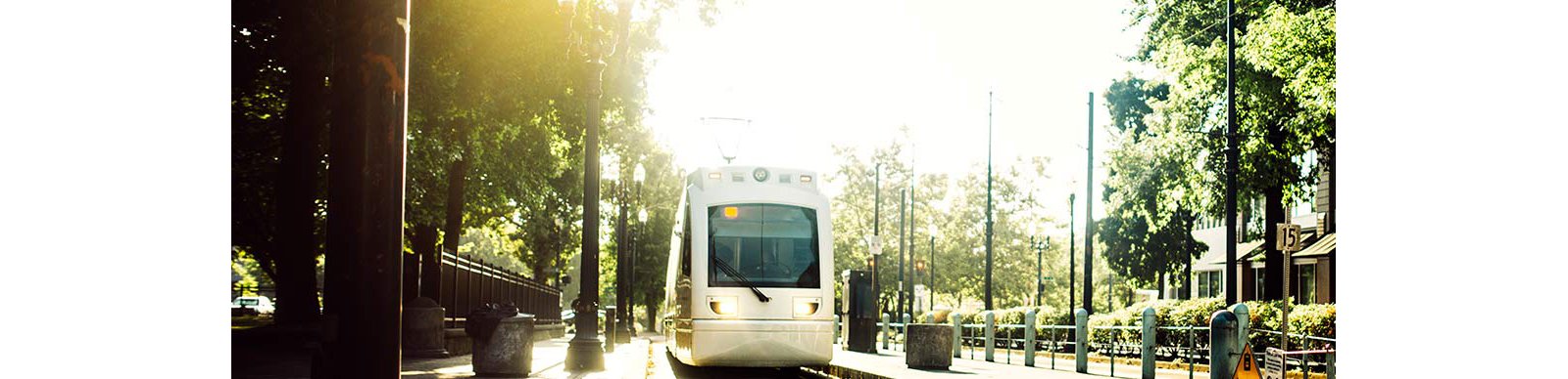 The front view of Electric train