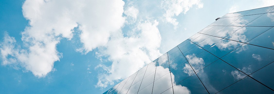 Exterior of an office building low angle view