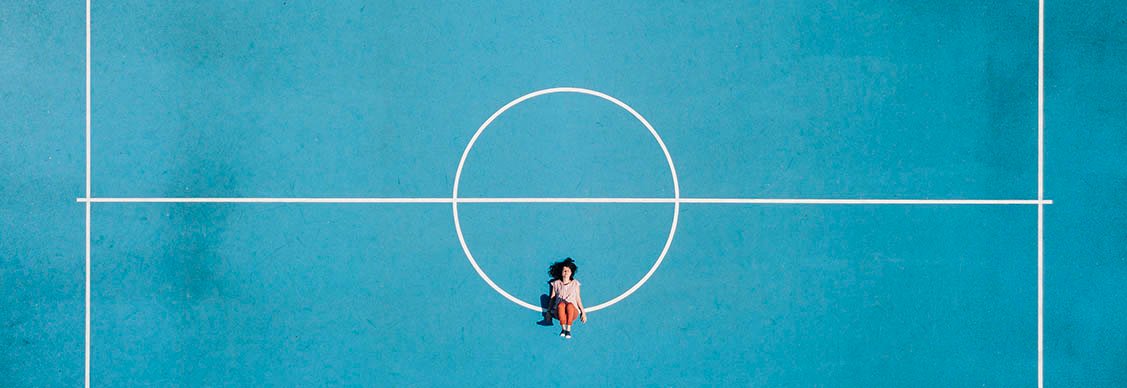 Girl sitting in a circle