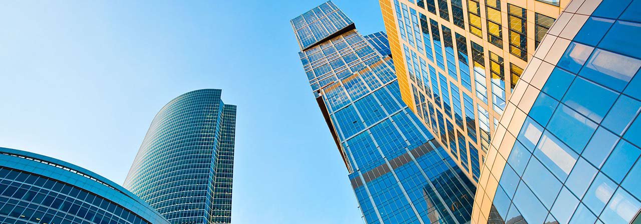 5855088 - modern skyscrapers towers in business centre perspective view