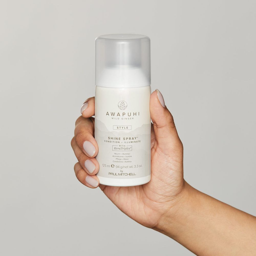 a bottle of Awapuhi Wild Ginger Shine Spray