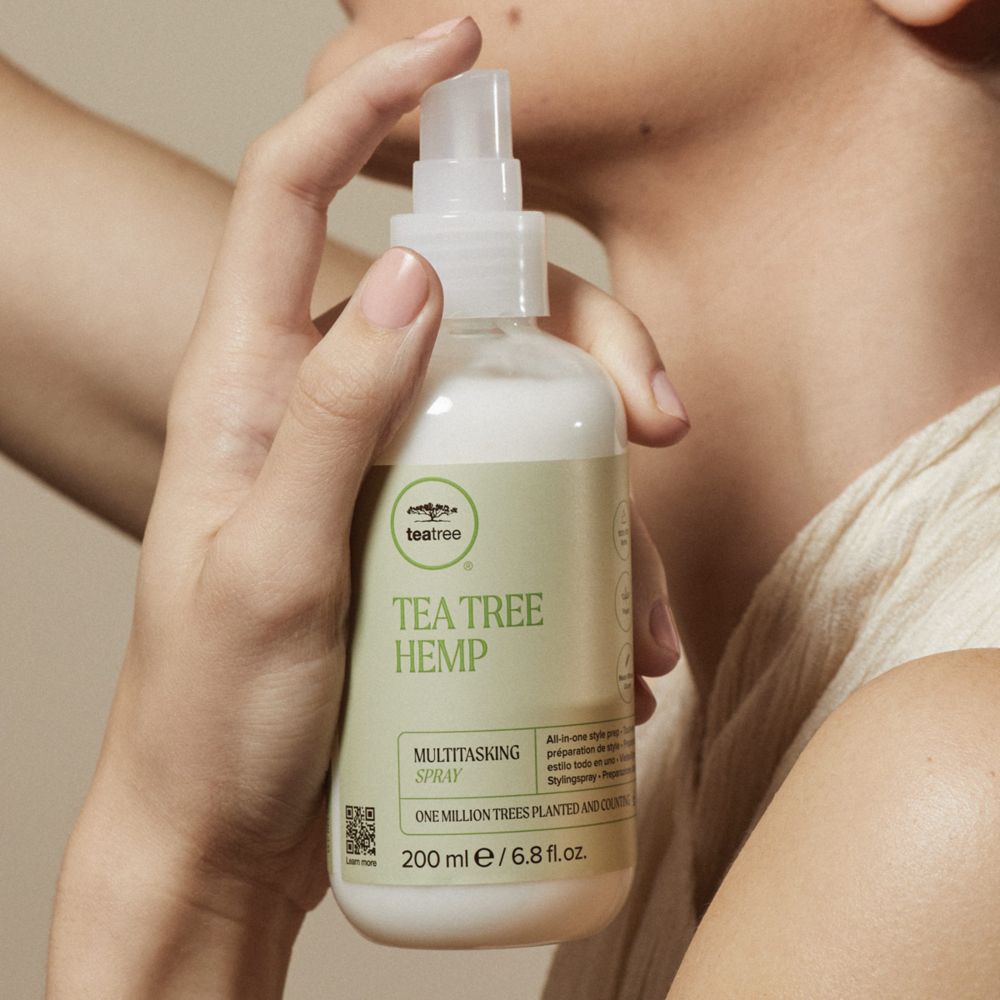 a bottle of Tea Tree Hemp Multitasking Spray