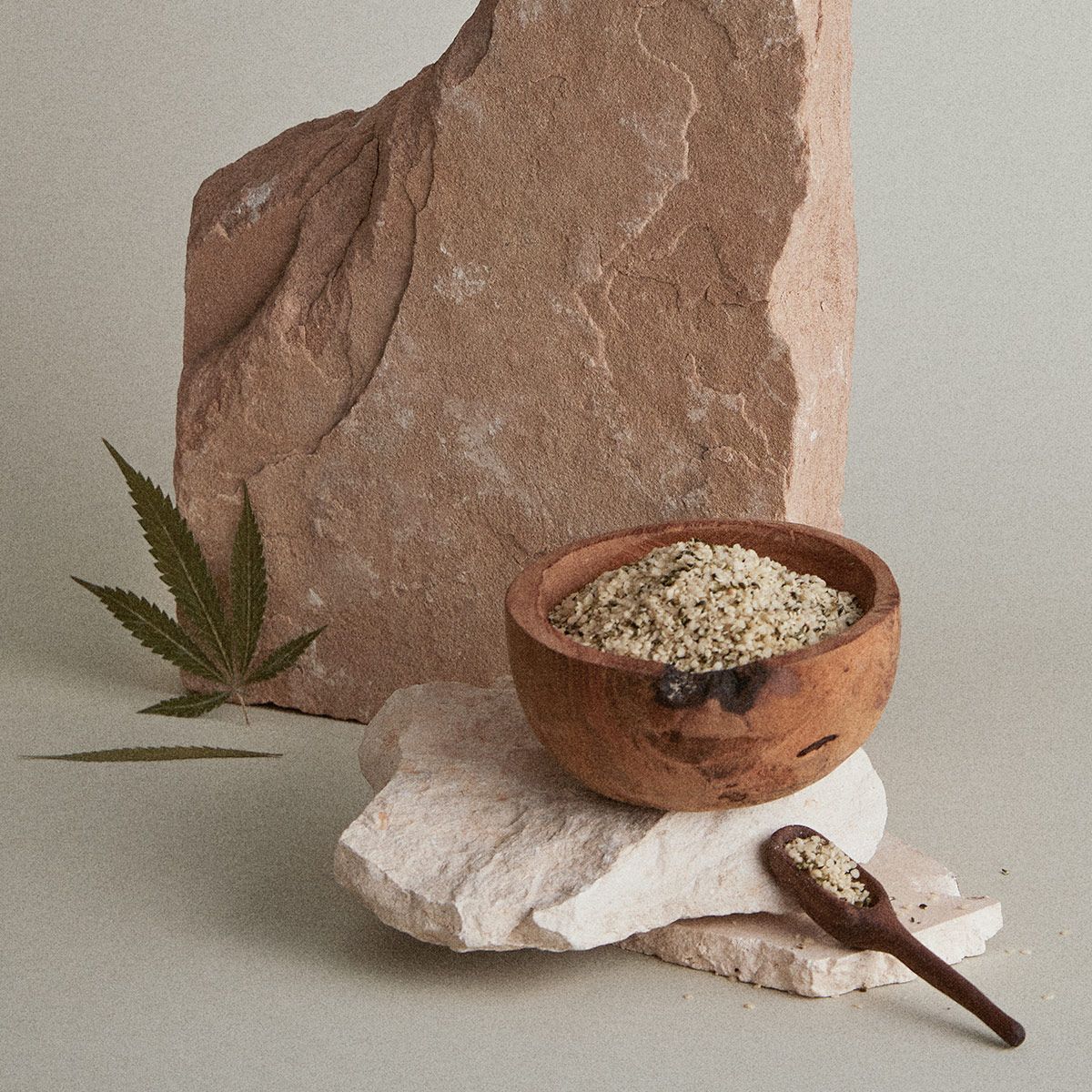 artistic image of hemp seeds
