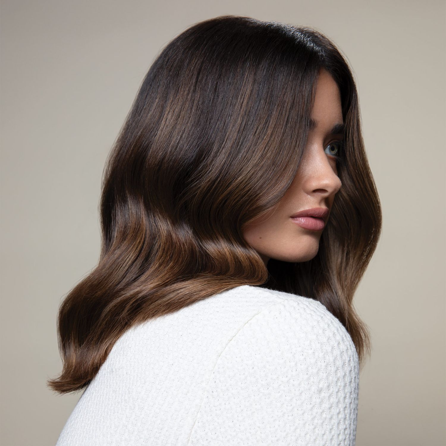 image of a woman with chocolate brown hair