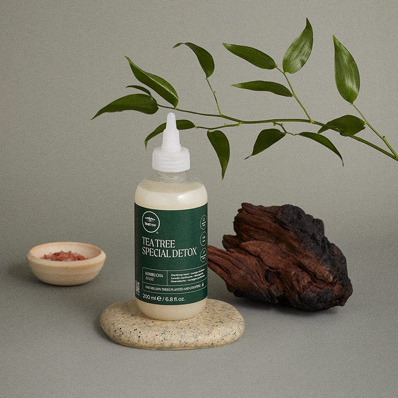 a bottle of Tea Tree Special Detox Kombucha Rinse