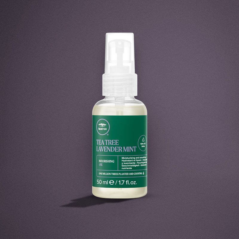 a bottle of Tea Tree Lavender Mint Nourishing Oil