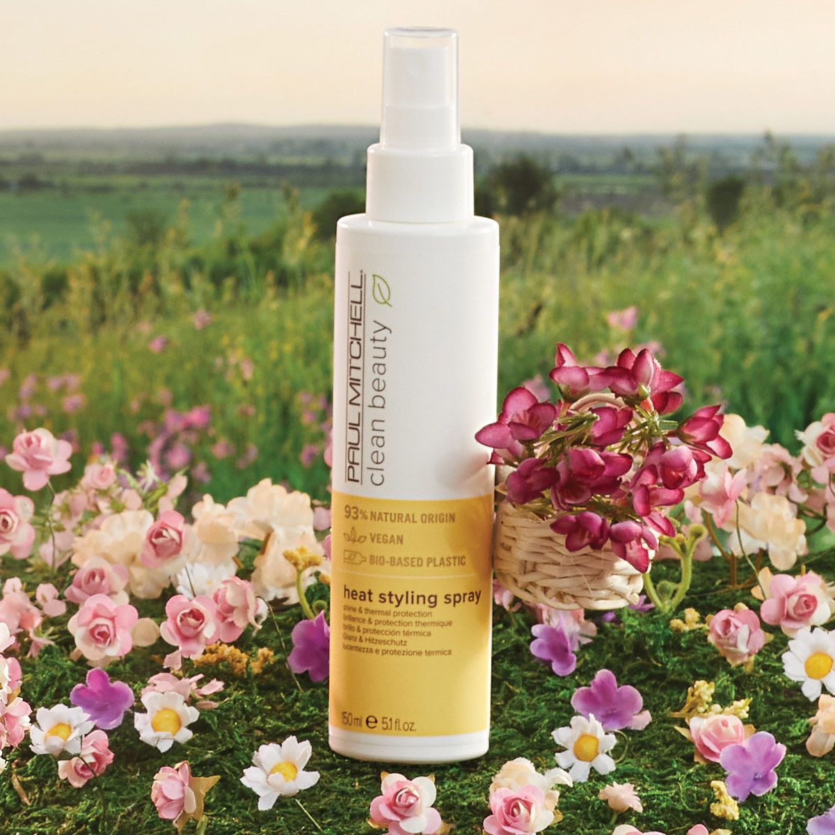 image of a bottle of Clean Beauty Heat Styling Spray