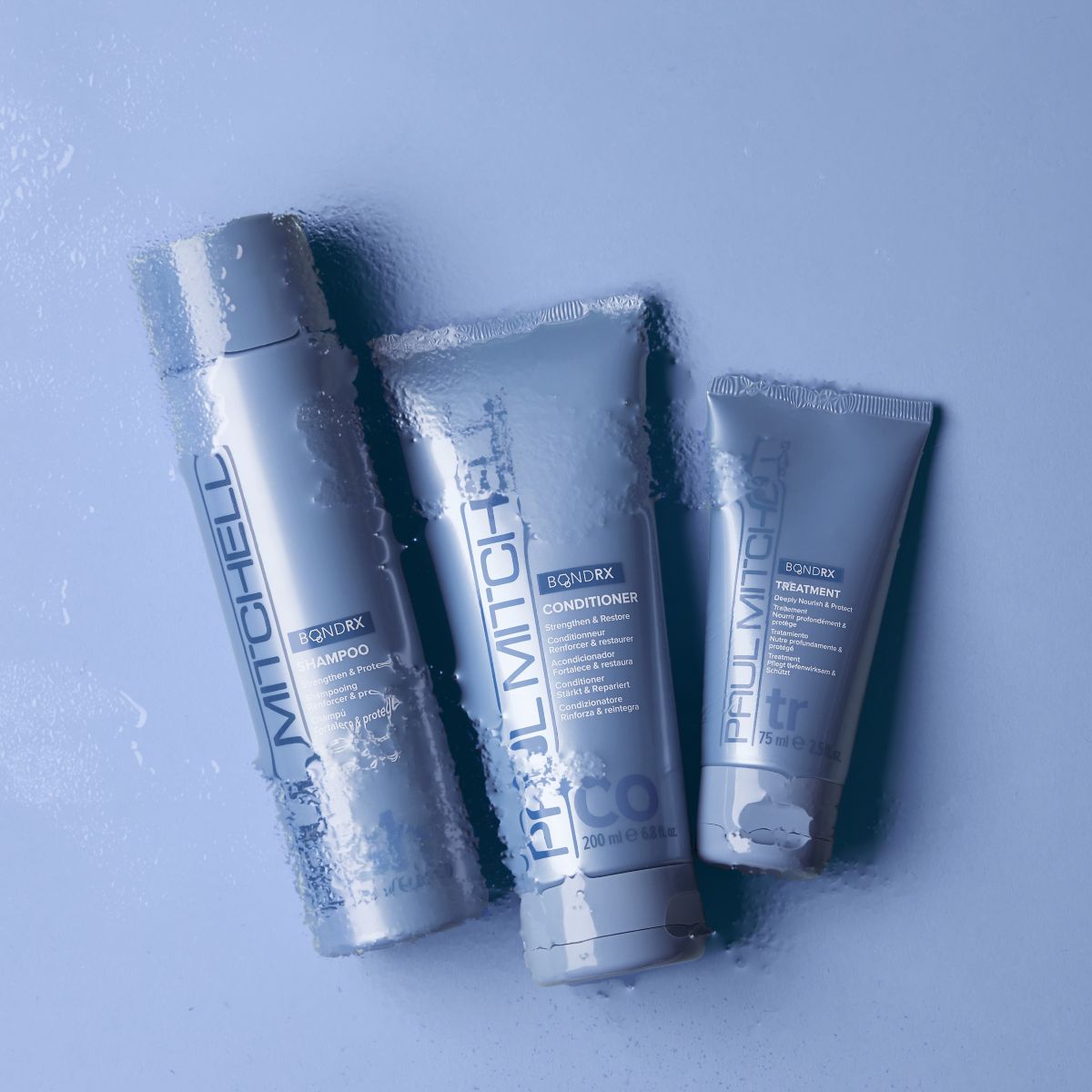 artistic image of the Paul Mitchell Bond Rx Collection
